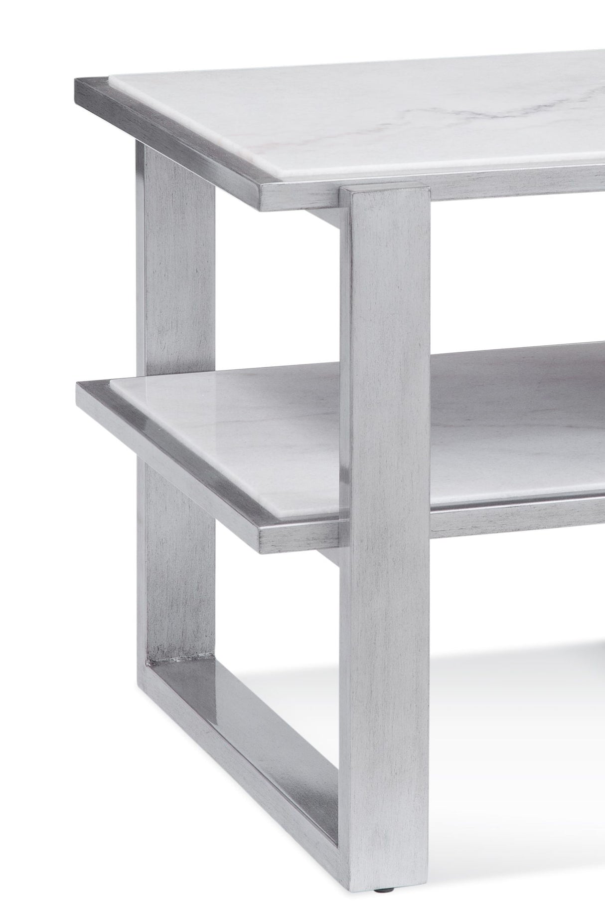Hessle - Rectangle End Table - Silver