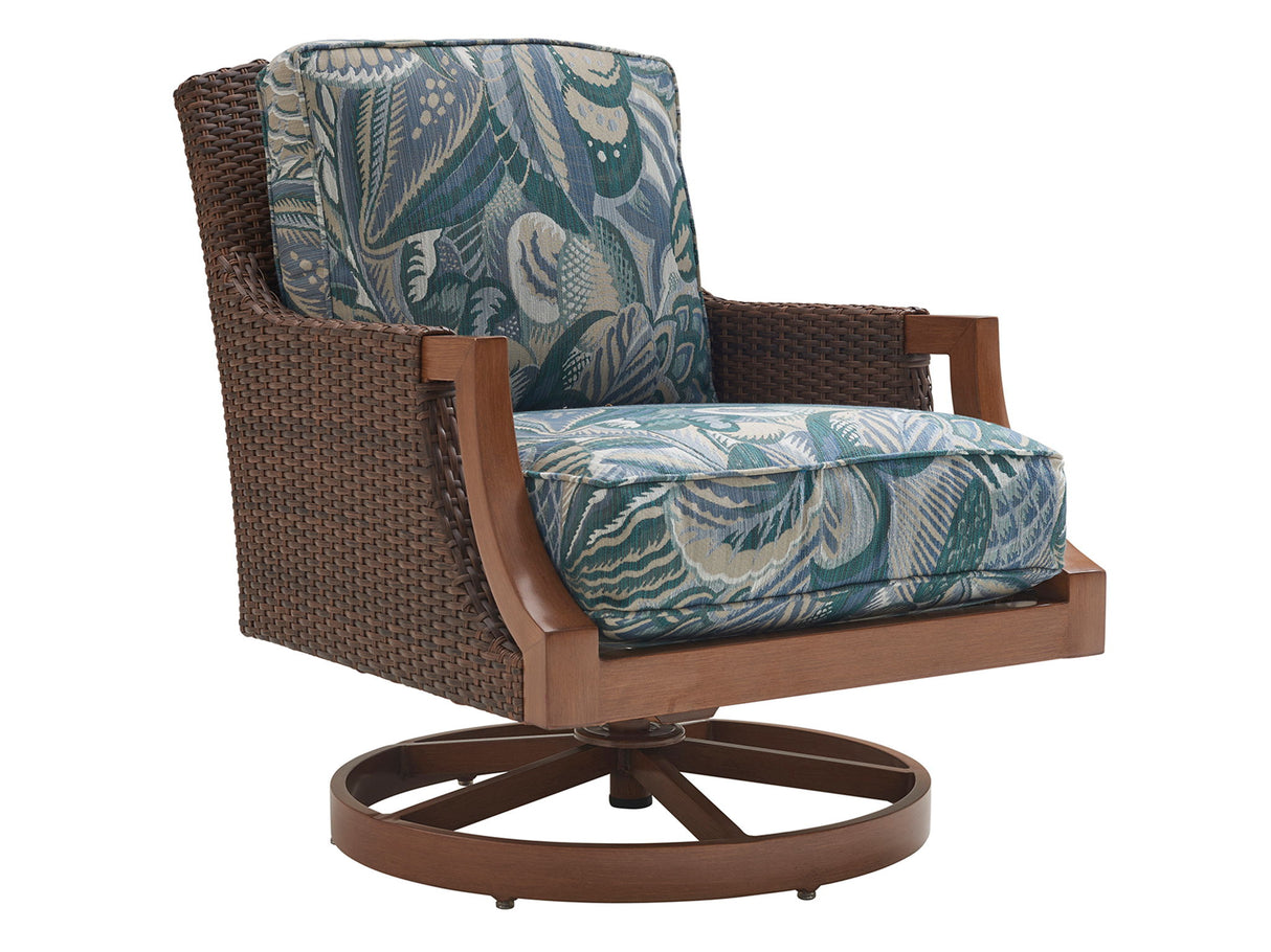 Harbor Isle - Swivel Rocker Lounge Chair - Dark Brown