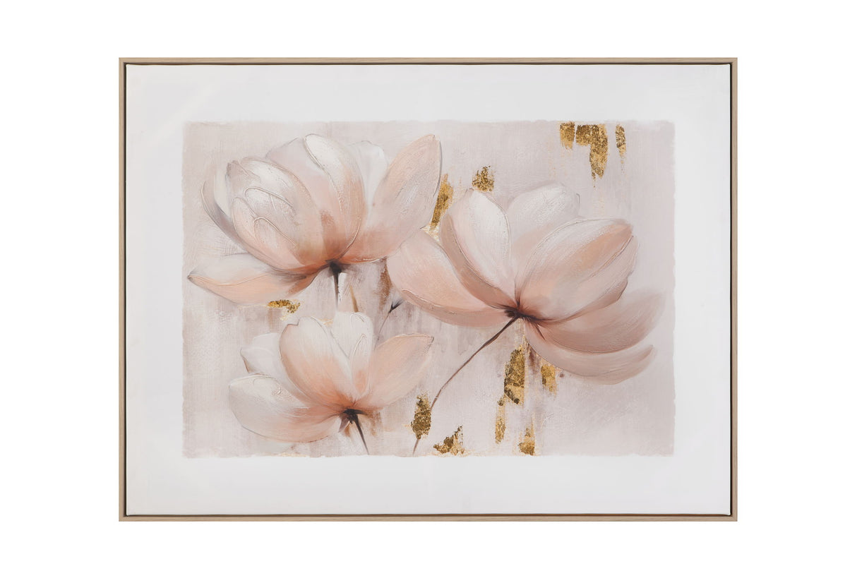 Blush Magnolia I Framed Canvas - Pink