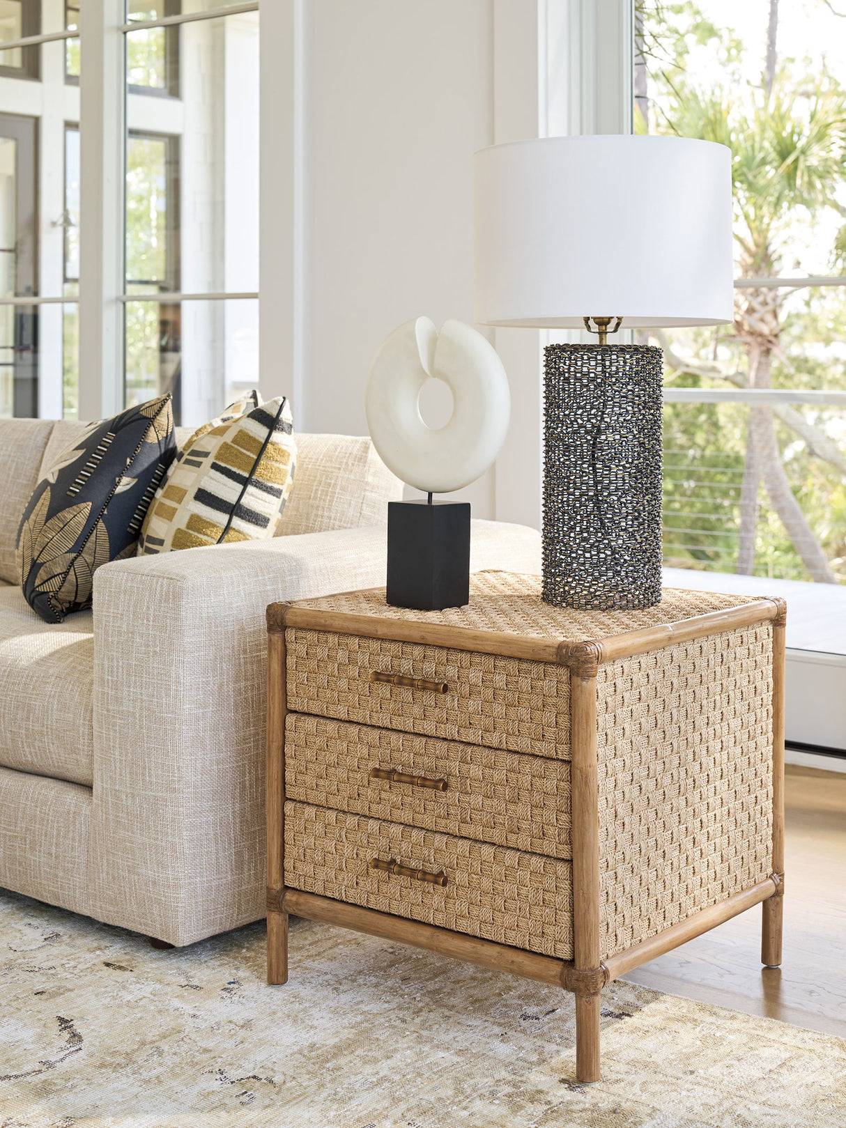 Key Biscayne - Coral Reef Square End Table - Light Brown