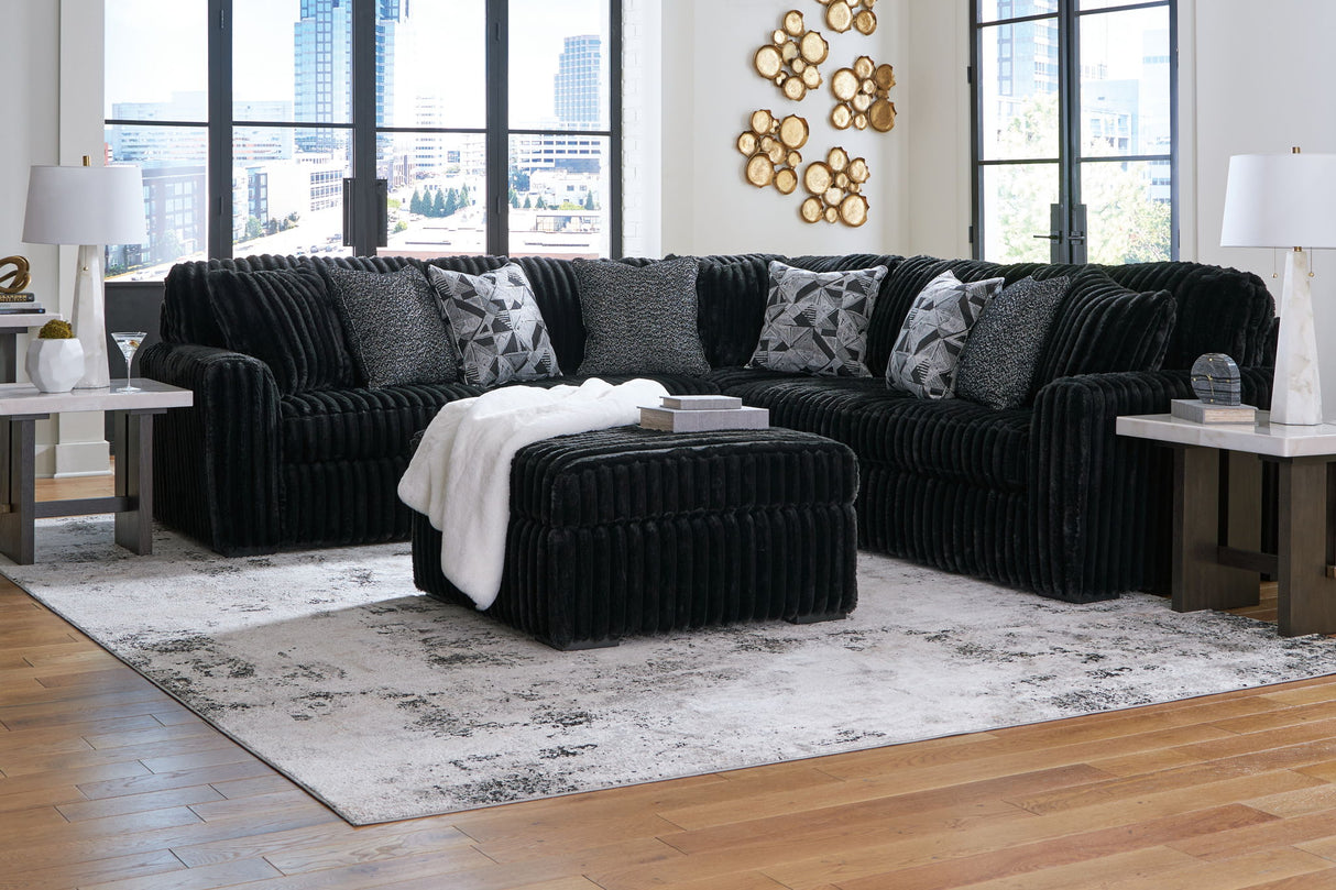 Midnight-Madness - 4 Piece Sectional Set