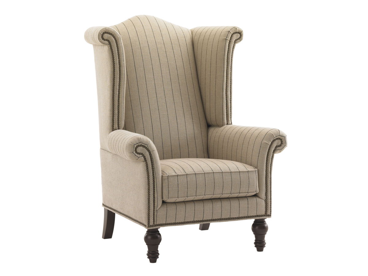 Lexington Upholstery - Kings Row Wing Chair - Light Brown