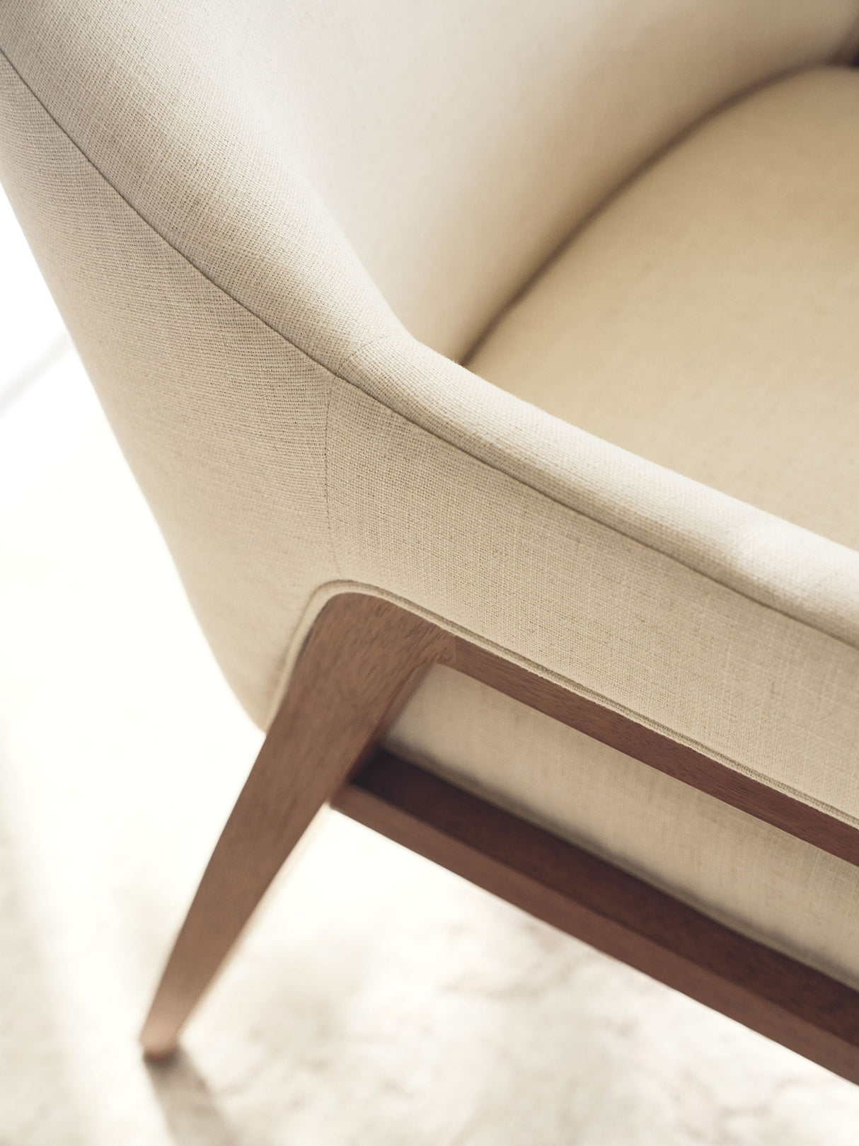 La Costa - Seacove Upholstered Arm Chair - Beige / Dark Brown