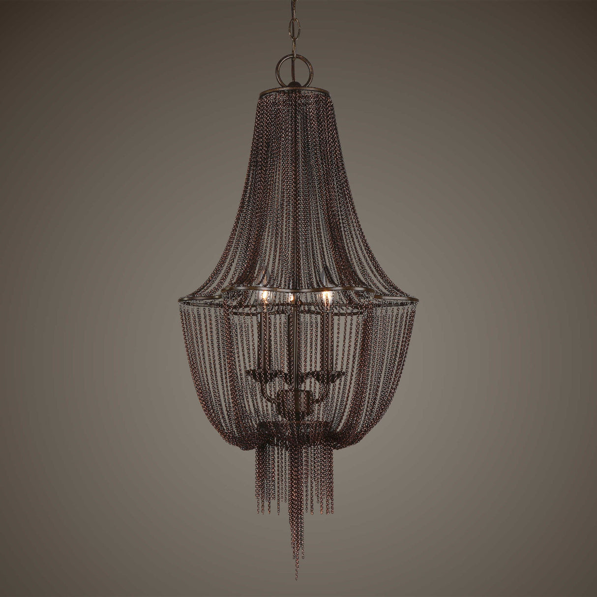 Lezzeno - 3 Chandelier - Gray, Dark