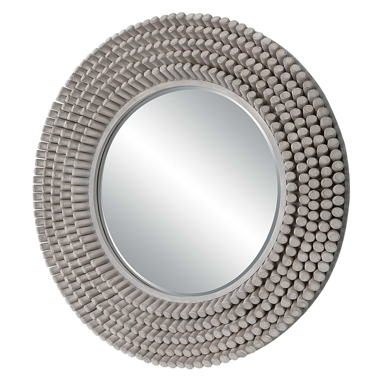 Portside - Round Gray Mirror