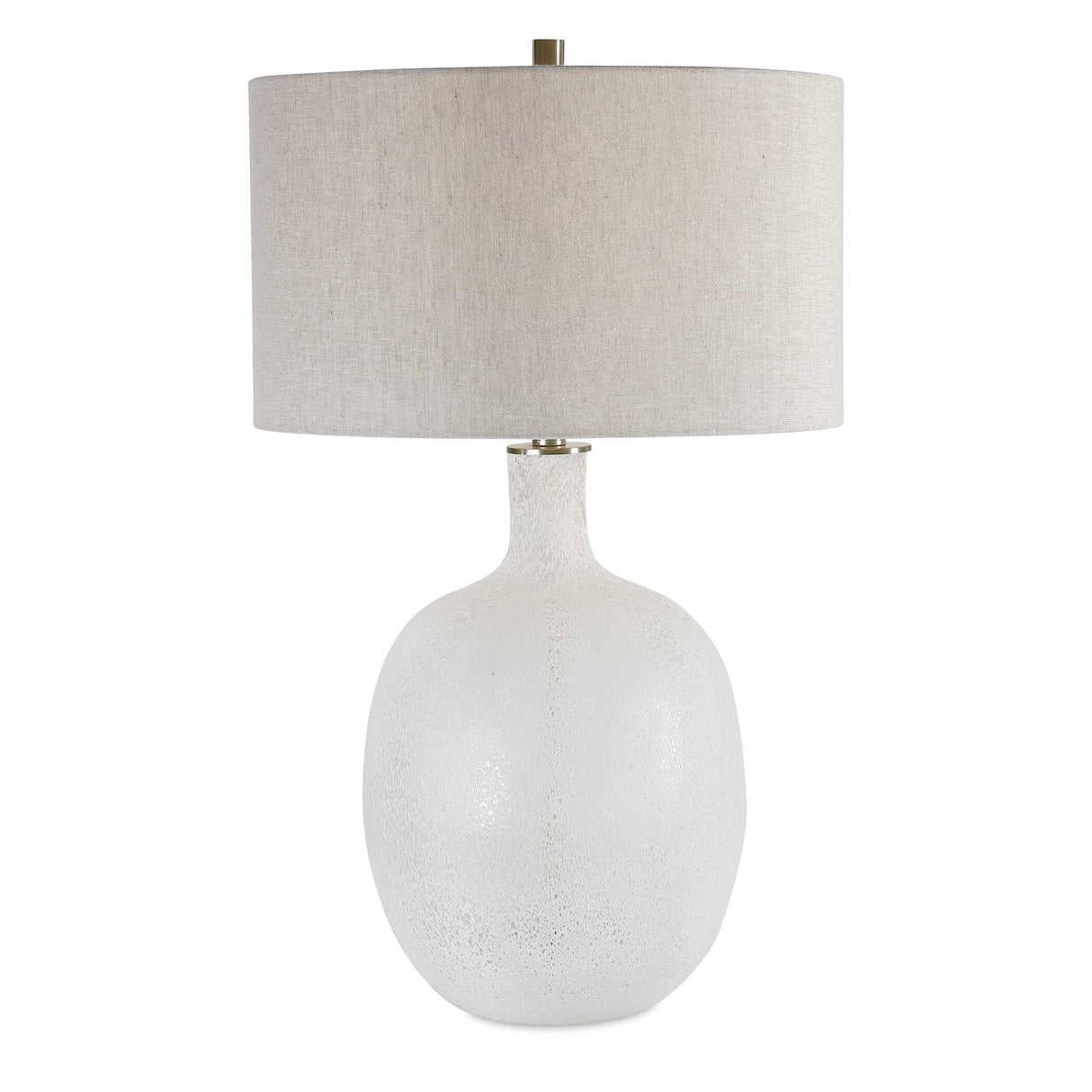 Whiteout - Mottled Glass Table Lamp - White