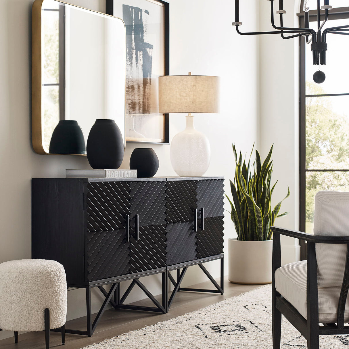 Whiteout - Mottled Glass Table Lamp - White