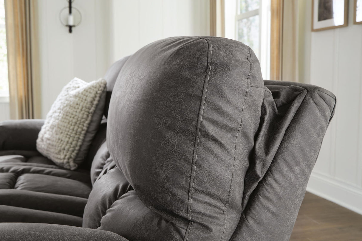 Bakerstein - Power Reclining Sofa With Adjustable Headrest - Galaxy