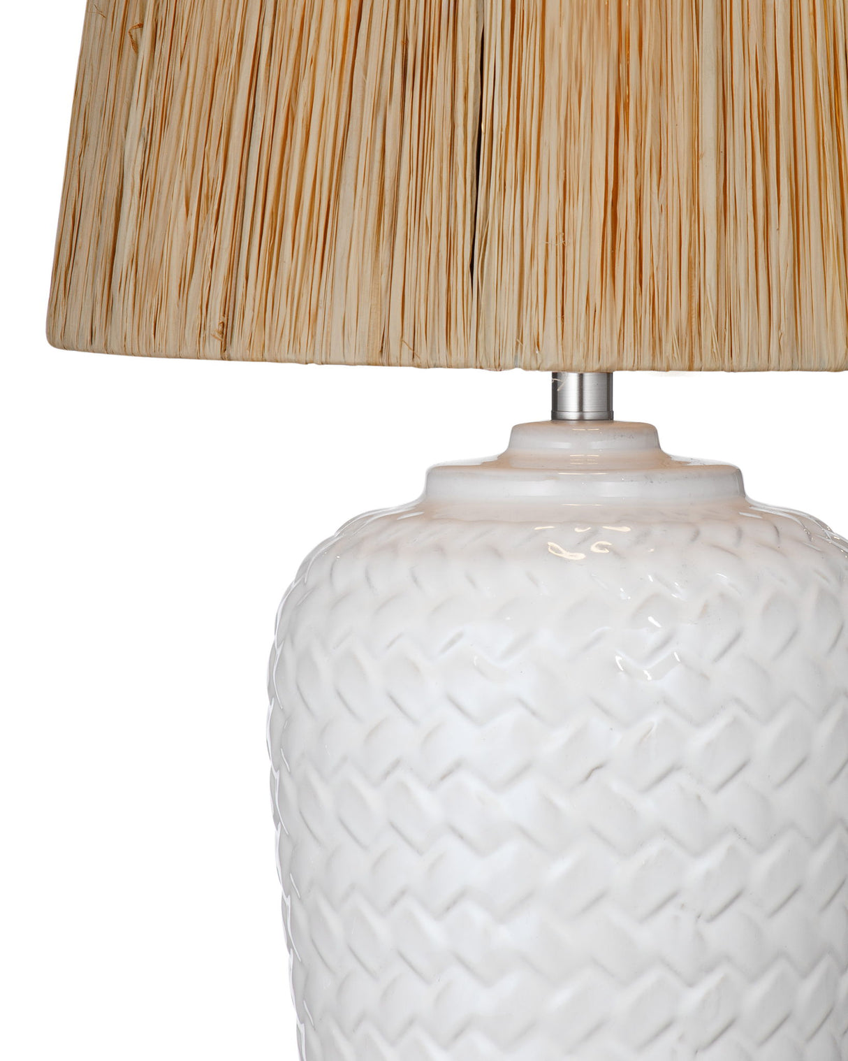 Cendra - Table Lamp - Cream / Raffia