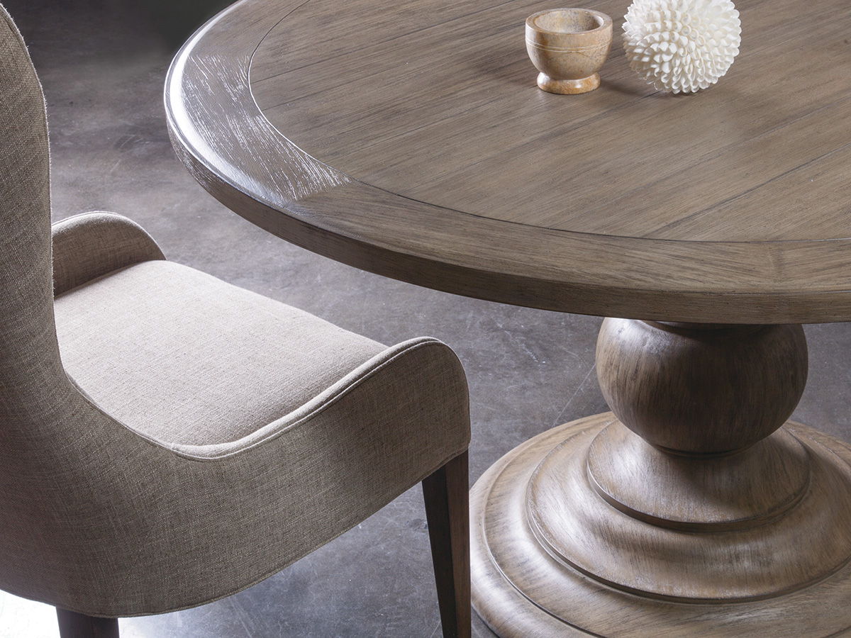 Cohesion Program - Axiom Round Dining Table - Dark Brown