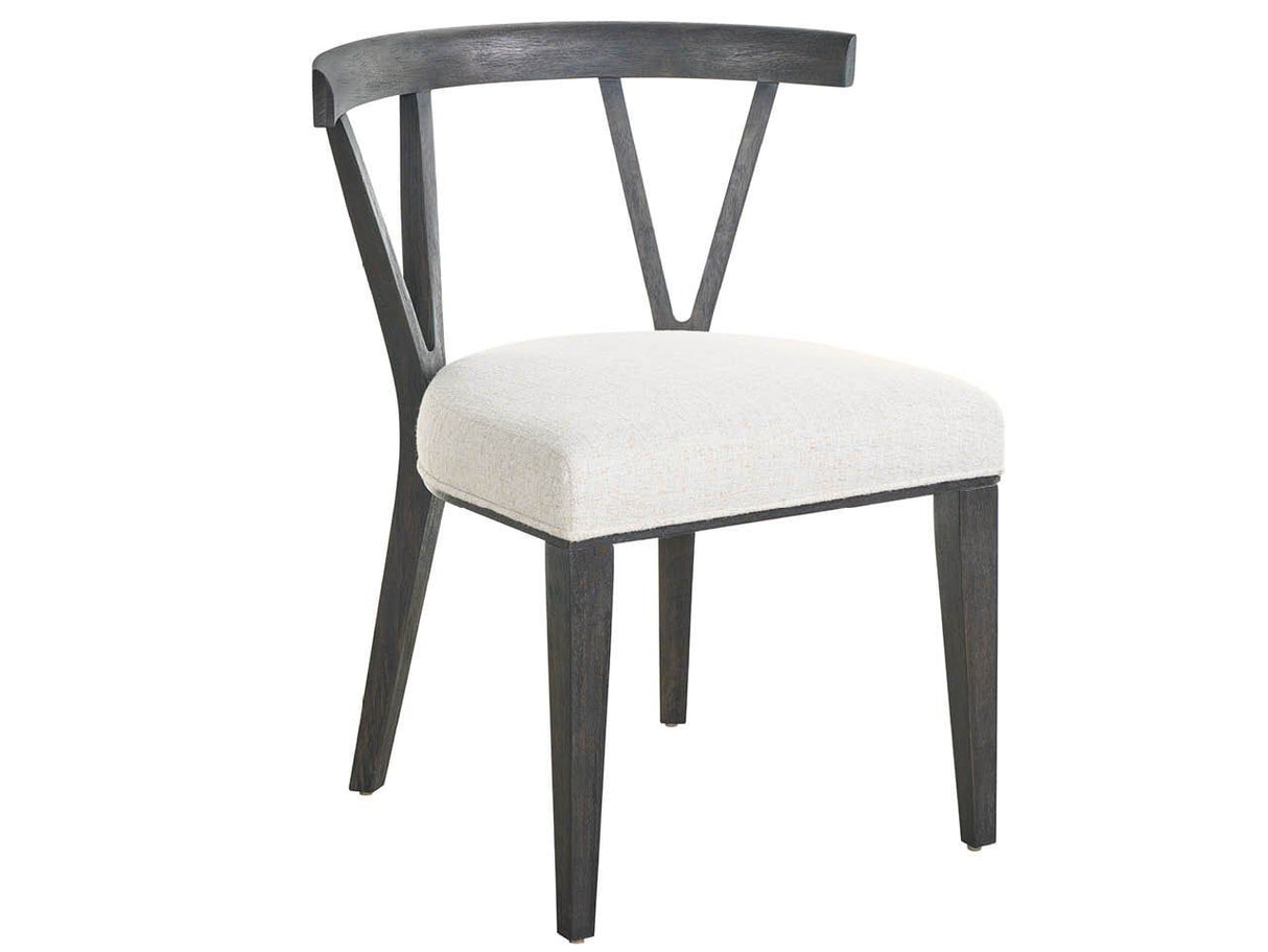 Dwell - Basalt Side Chair (Set of 2) - Dark Gray / White