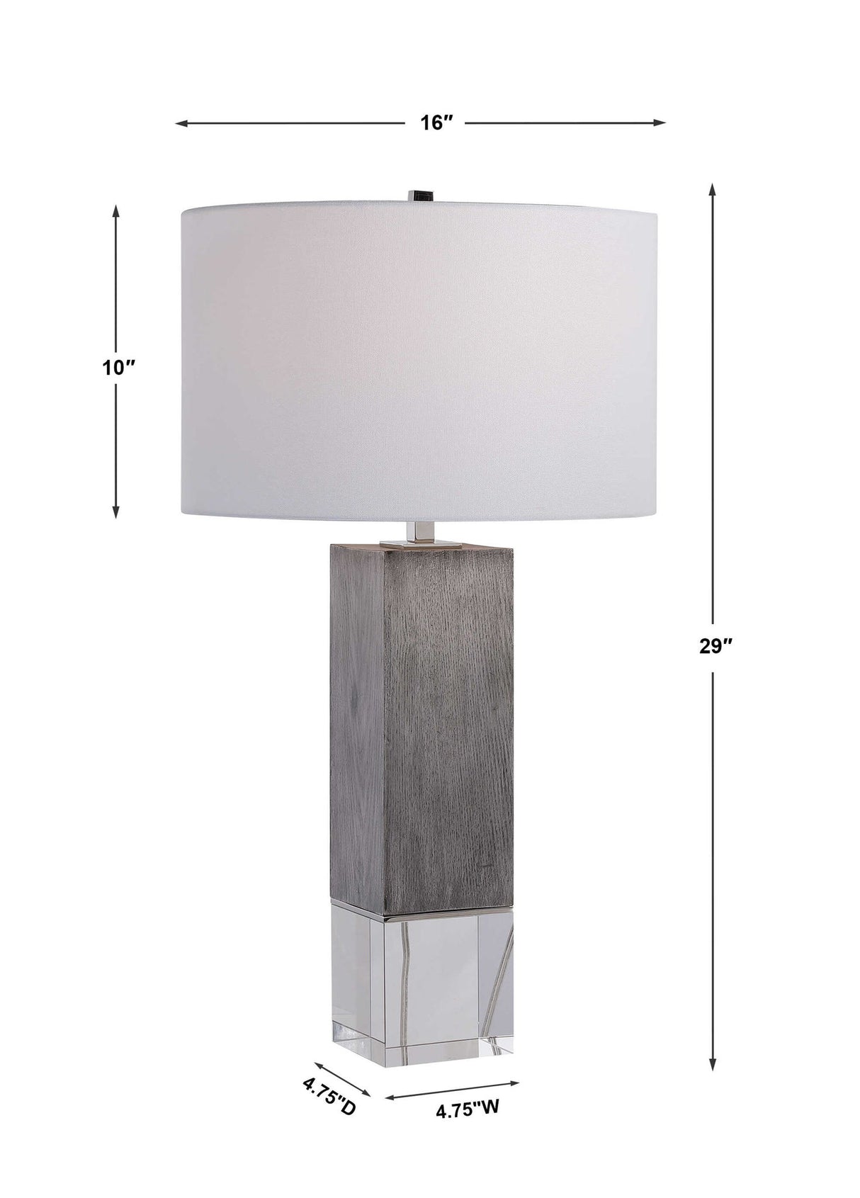 Cordata - Modern Lodge Table Lamp - Pearl Silver