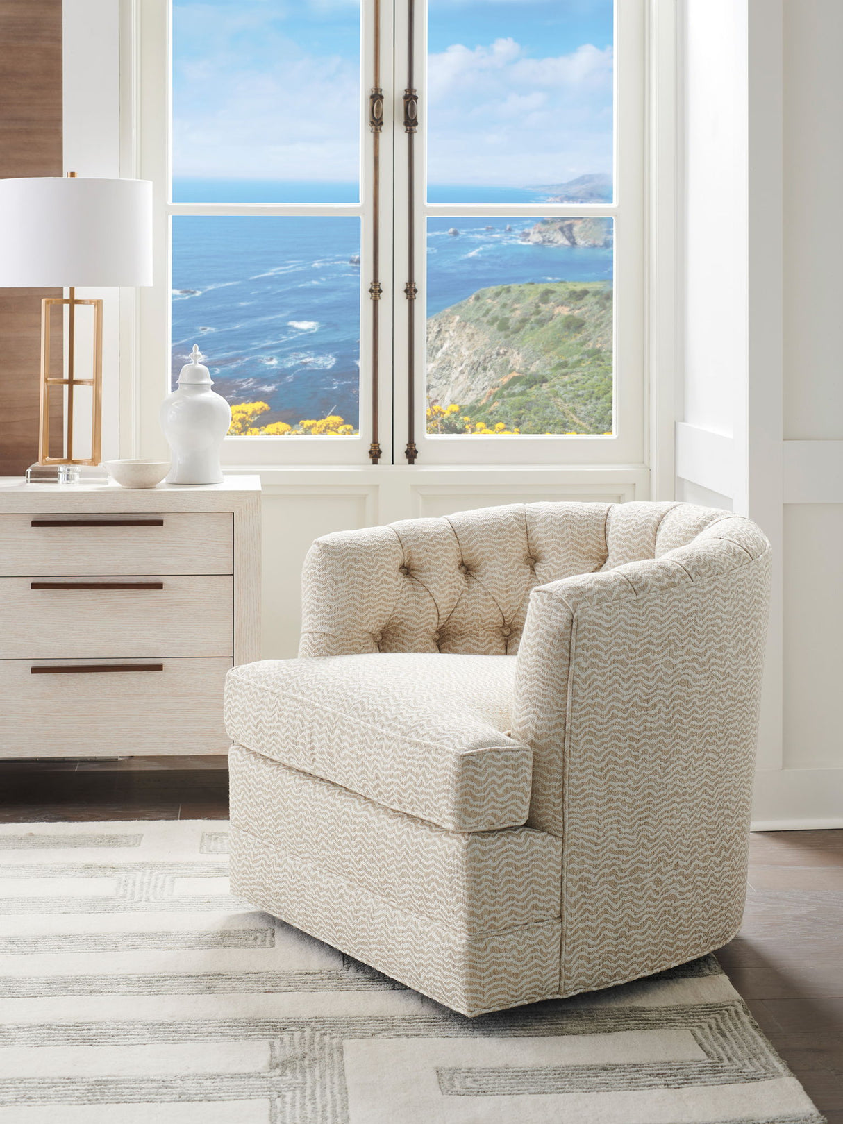 Barclay Butera Upholstery - Cliffhaven Swivel Chair