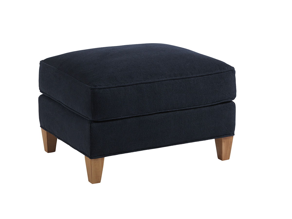 Barclay Butera Upholstery - Grady Ottoman - Blue