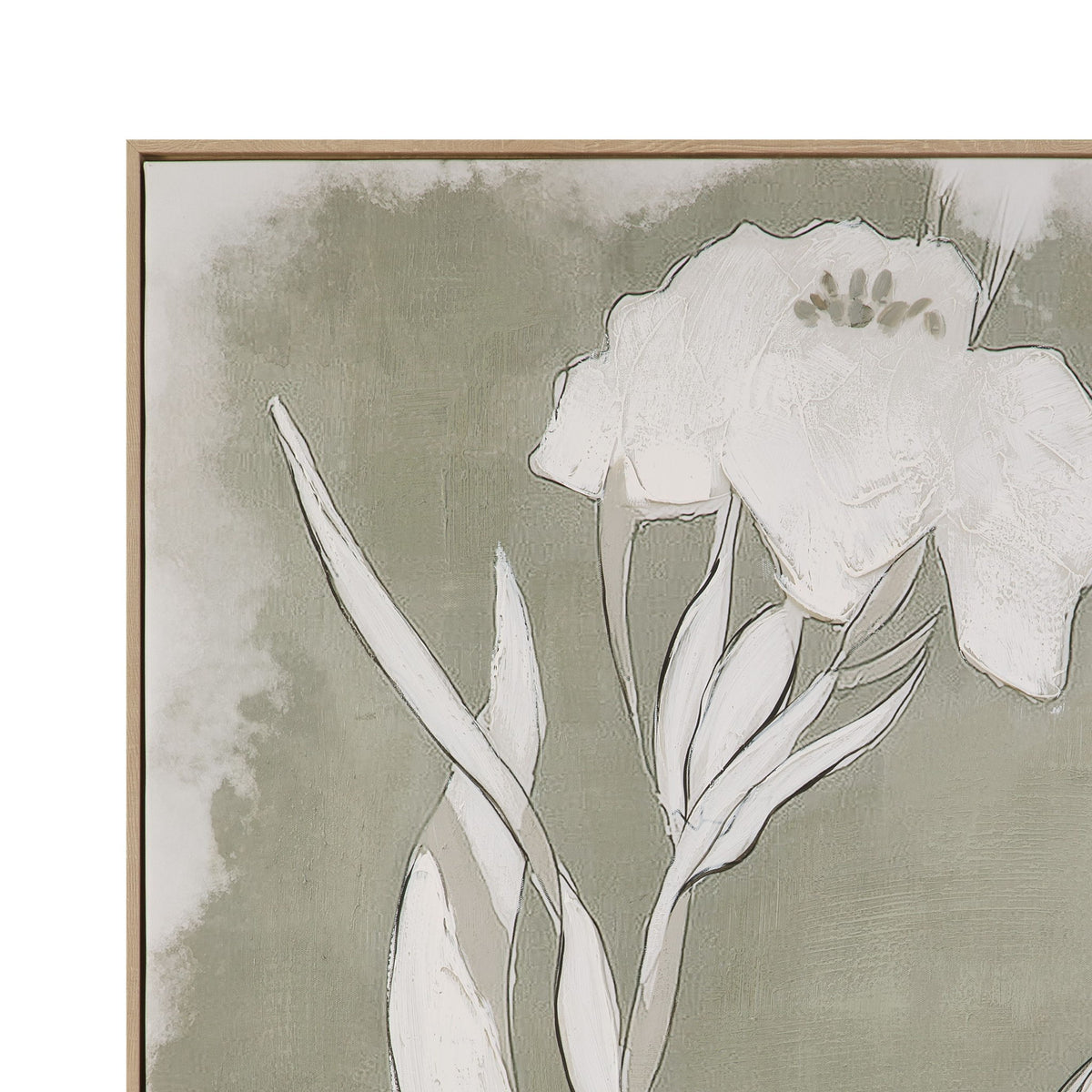 Serene Botanical II Framed Canvas - Beige