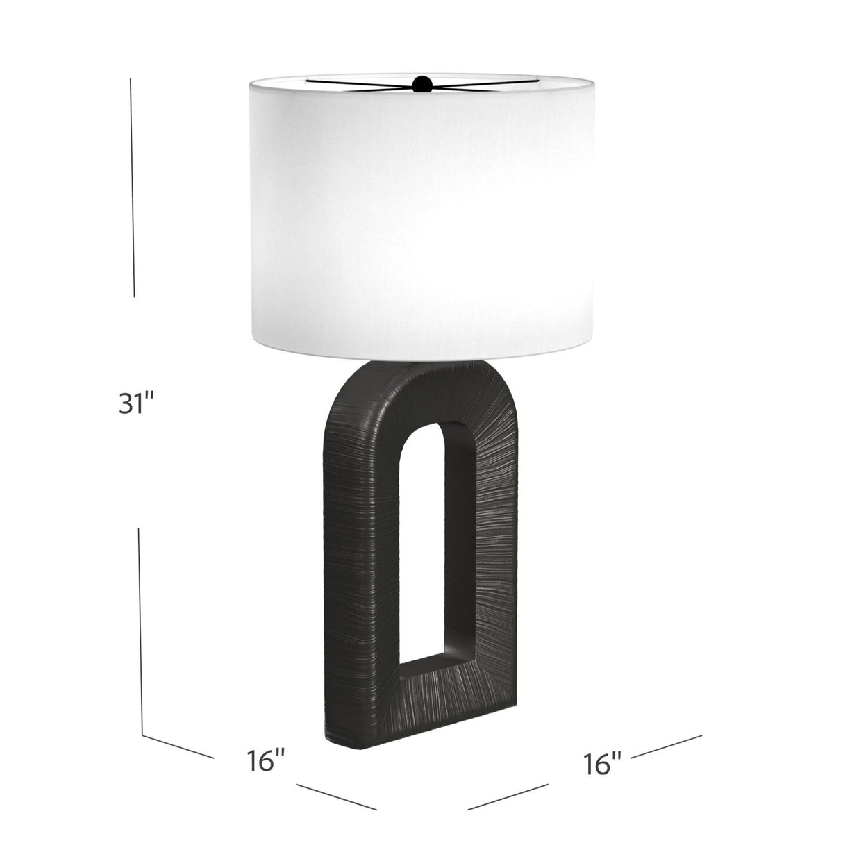 Leers - Table Lamp - Black / White
