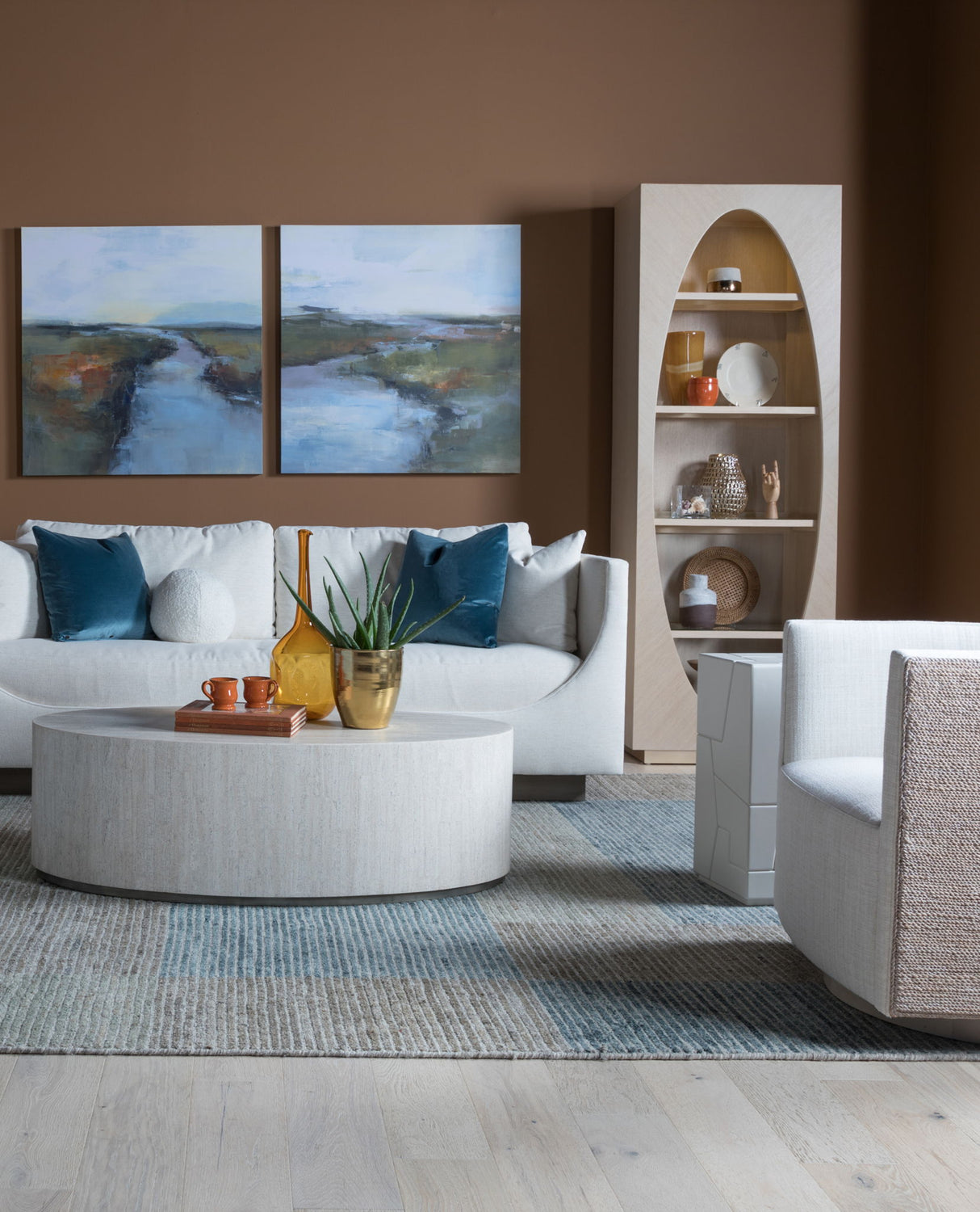 Artistica Upholstery - Claudette Bench Seat Fabric Sofa