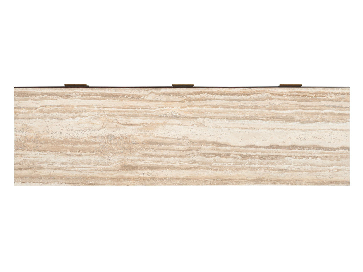 Silverado - Tiburon Sideboard With Stone Top - Dark Brown