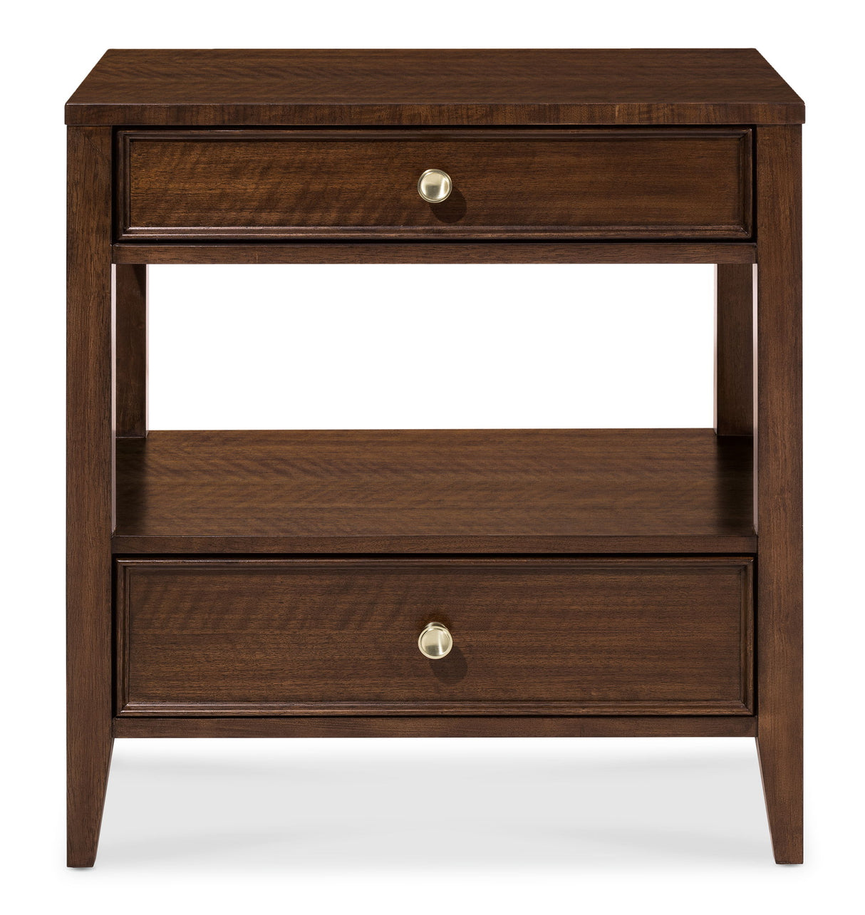 Archives - Two-Drawer Nightstand - Dark Brown