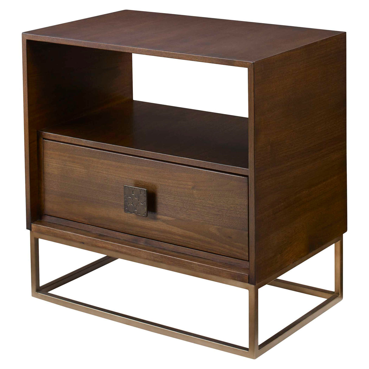 Bexley - Walnut Side Table - Brown, Dark