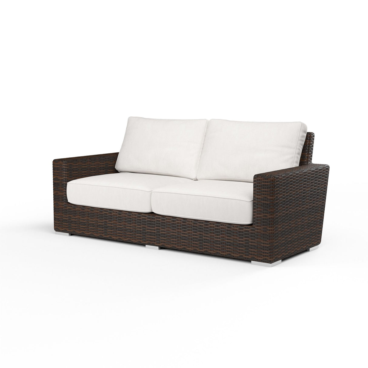 Montecito - Loveseat, With Self Welt - Canvas Flax / Dark Brown