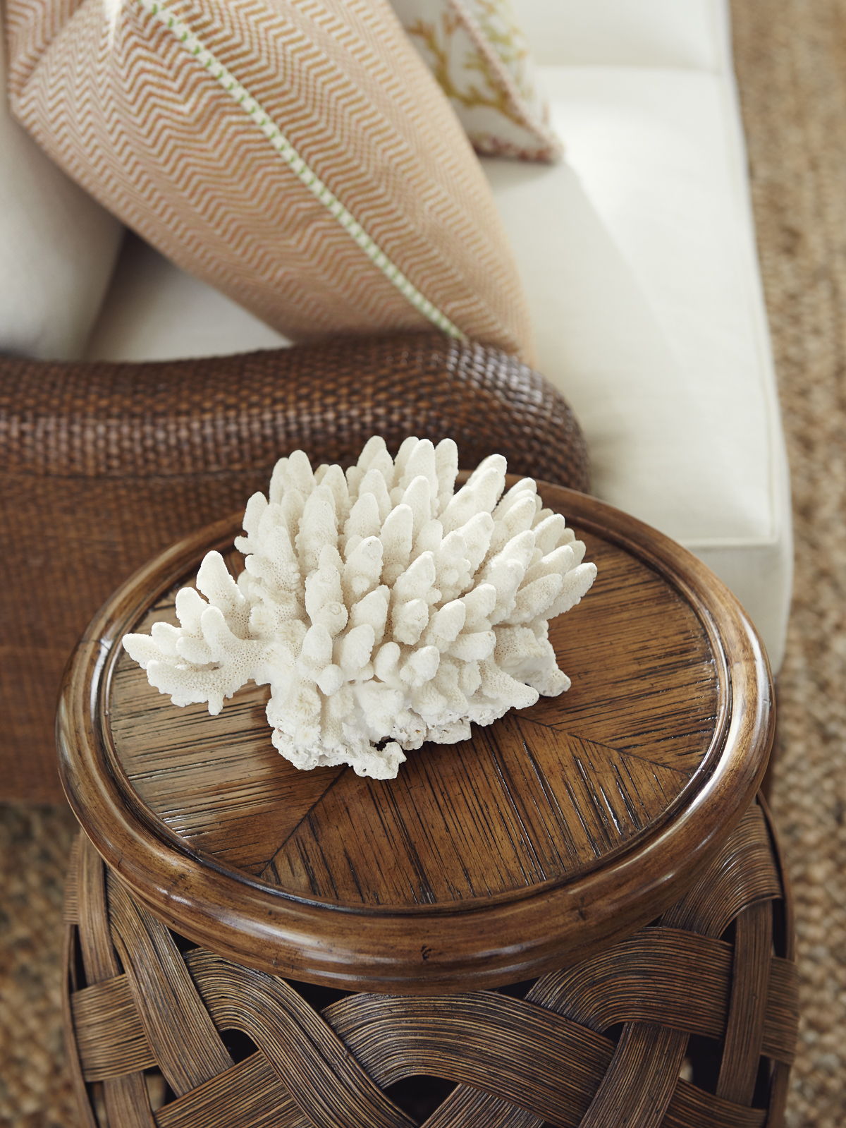 Bali Hai - Hibiscus Round Accent Table - Dark Brown