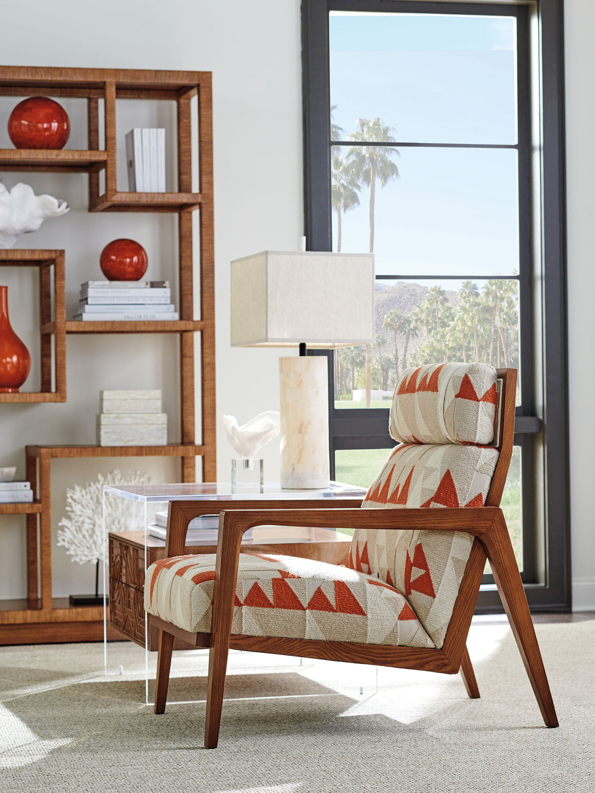 Palm Desert - Bryce Raffia Etagere - Dark Brown