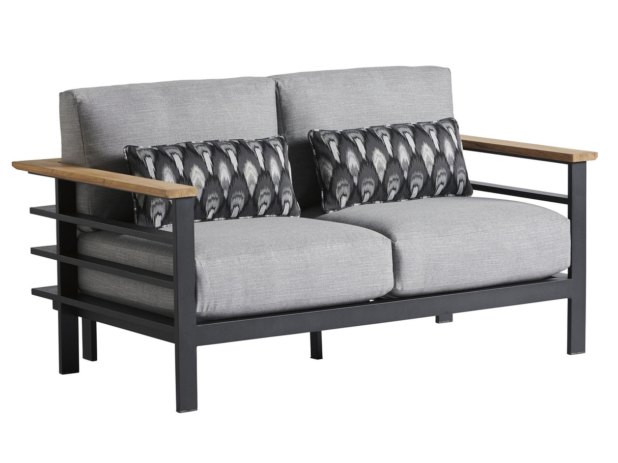 South Beach - Loveseat - Black / White