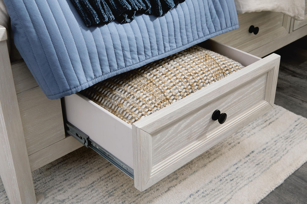 Darbonton - King Panel Storage Bed - Dove White