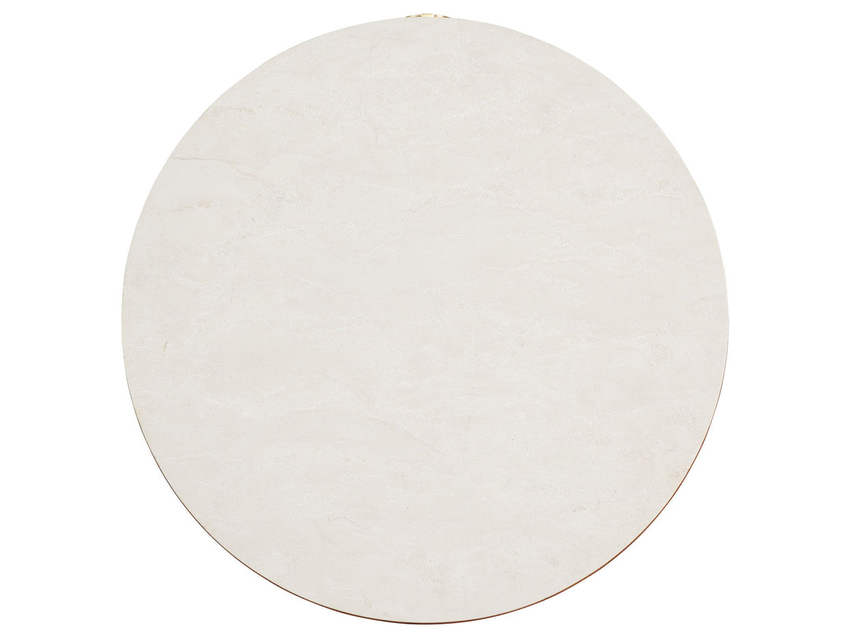 Palm Desert - Banning Raffia Round Lamp Table - Dark Brown