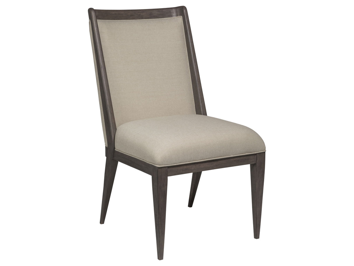 Cohesion Program - Wood Haiku Upholstered Side Chair - Dark Brown