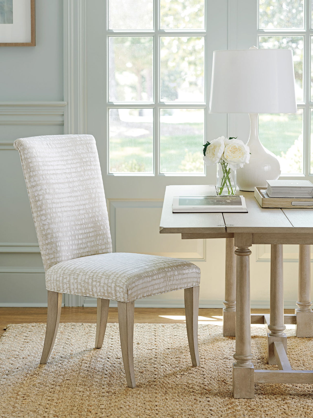 Malibu - Serra Upholstered Side Chair - Pearl Silver