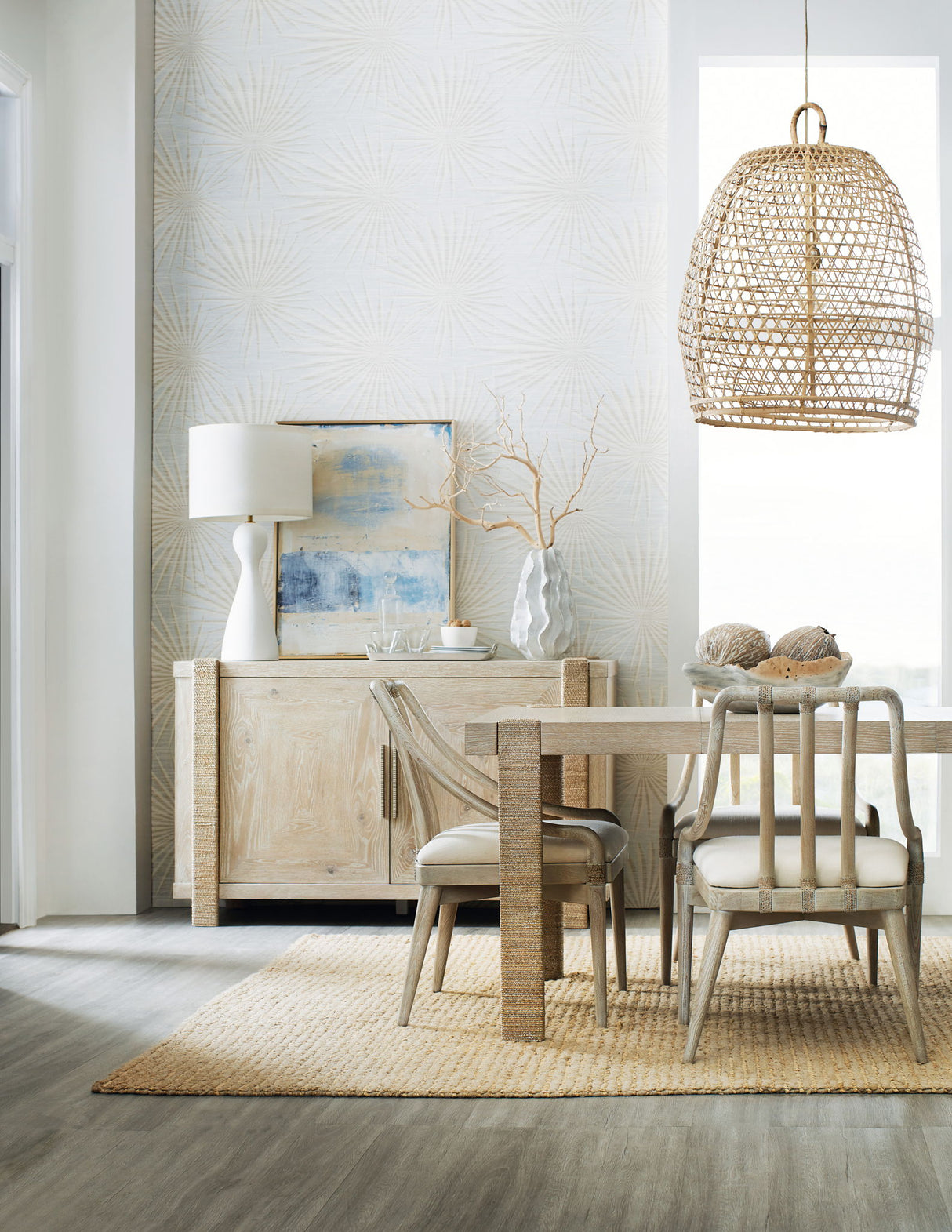 Commerce And Market - Seaside Rectangle Dining Table With 1-22" Leaf - Beige