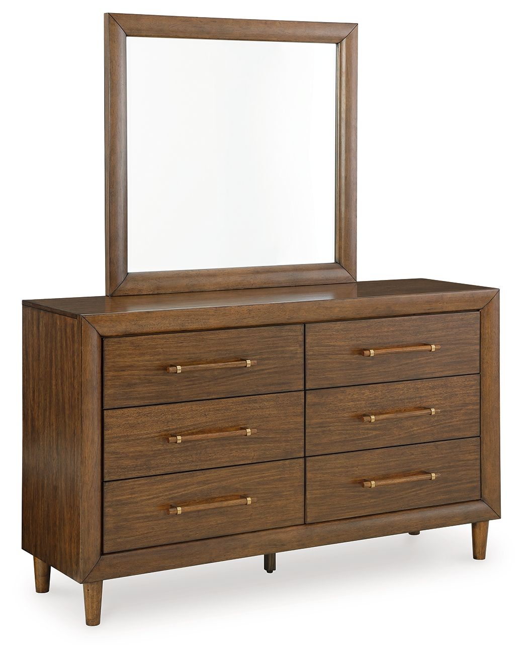 Lyncott - Dresser And Mirror - Brown
