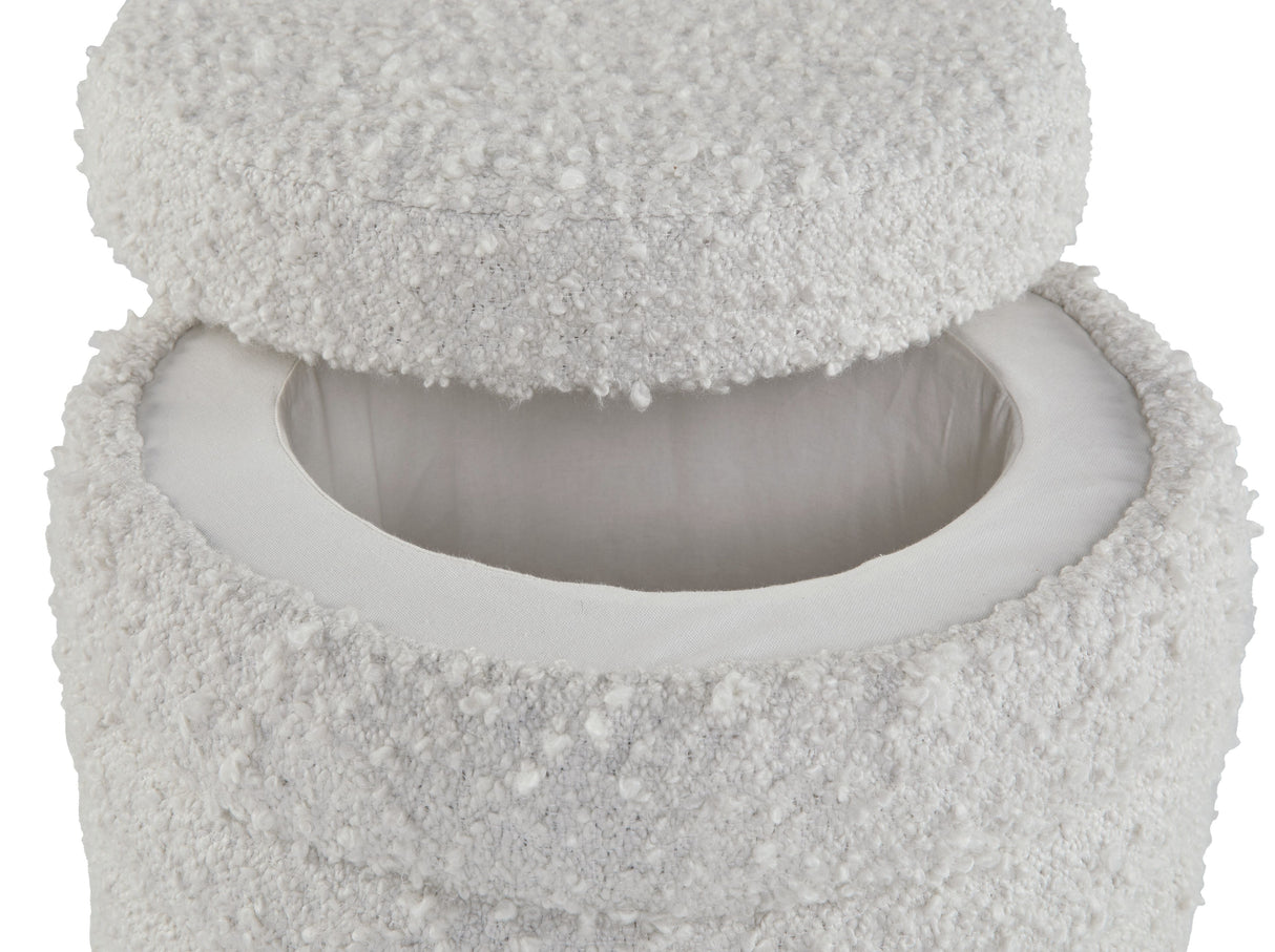 Duntler - Storage Ottoman - Ivory