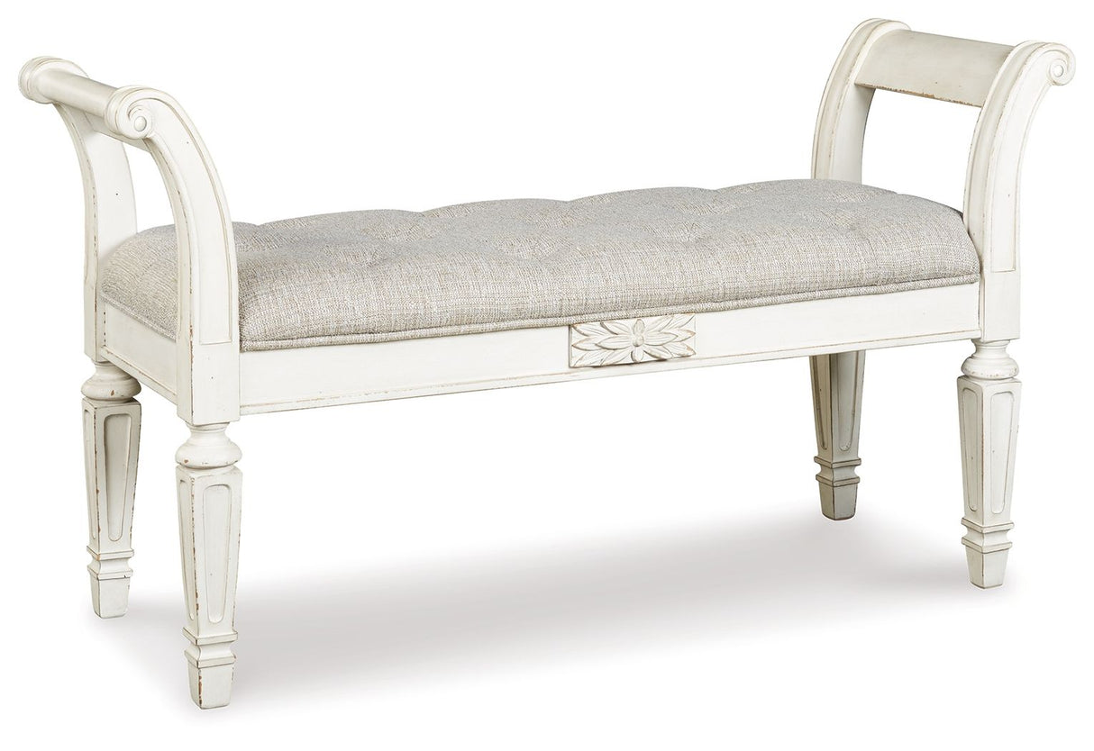 Realyn - Accent Bench - Antique White