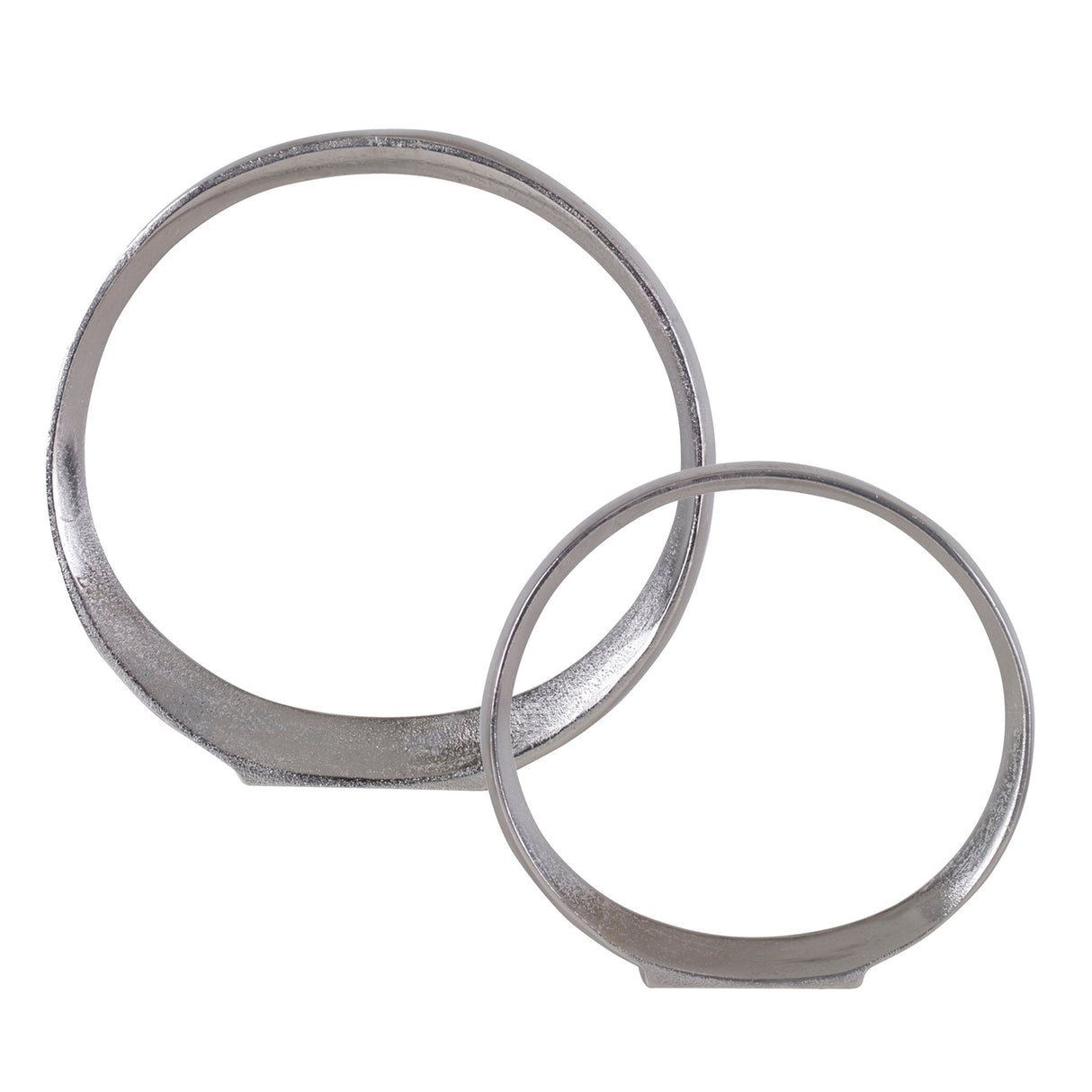 Orbits - Ring Sculptures, Set Of 2 - Nickel