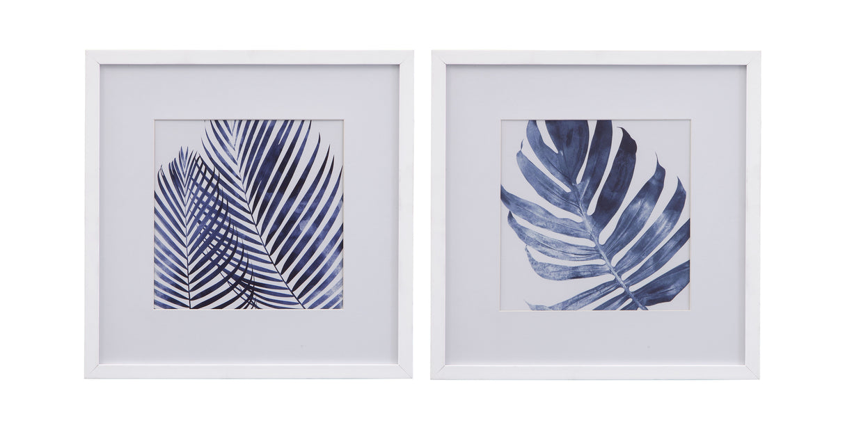 Leaves Canvas Art (Set of 2) - White