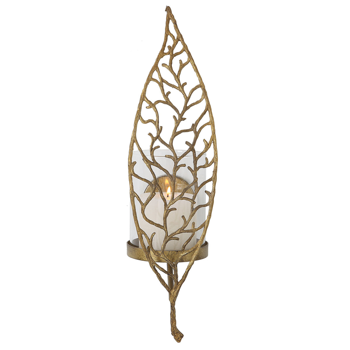 Woodland Treasure - Gold Candle Sconce