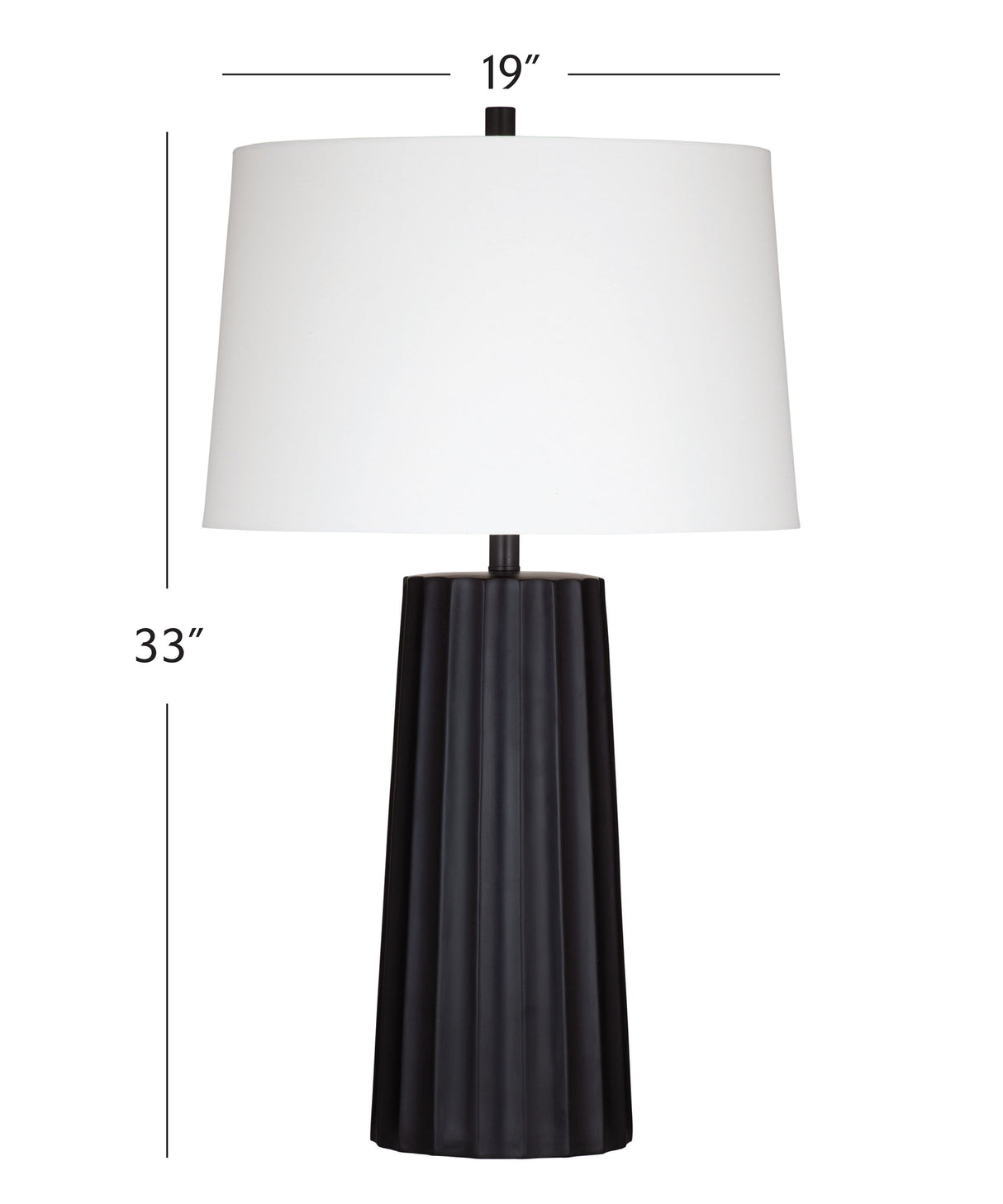 Sabine - Table Lamp - Black / White
