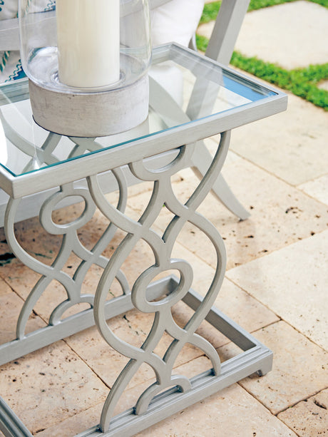 Silver Sands - Rectangular Accent Table - Pearl Silver