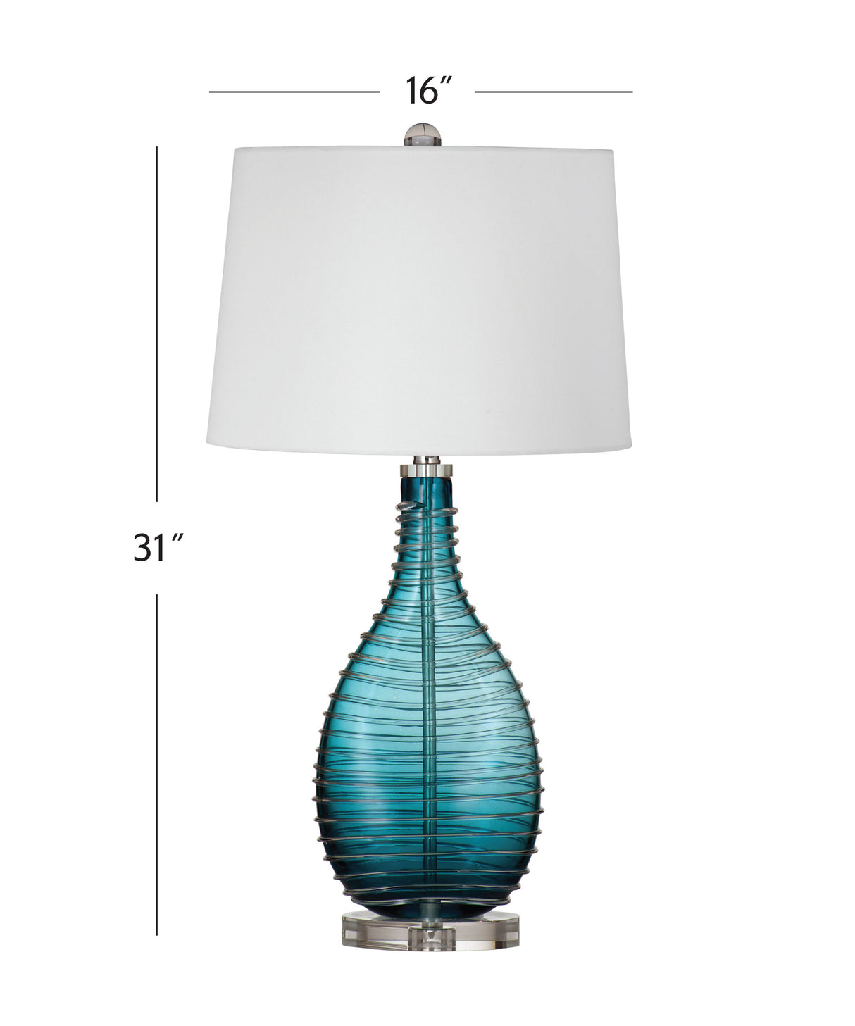 Andorra - Table Lamp - Blue / White