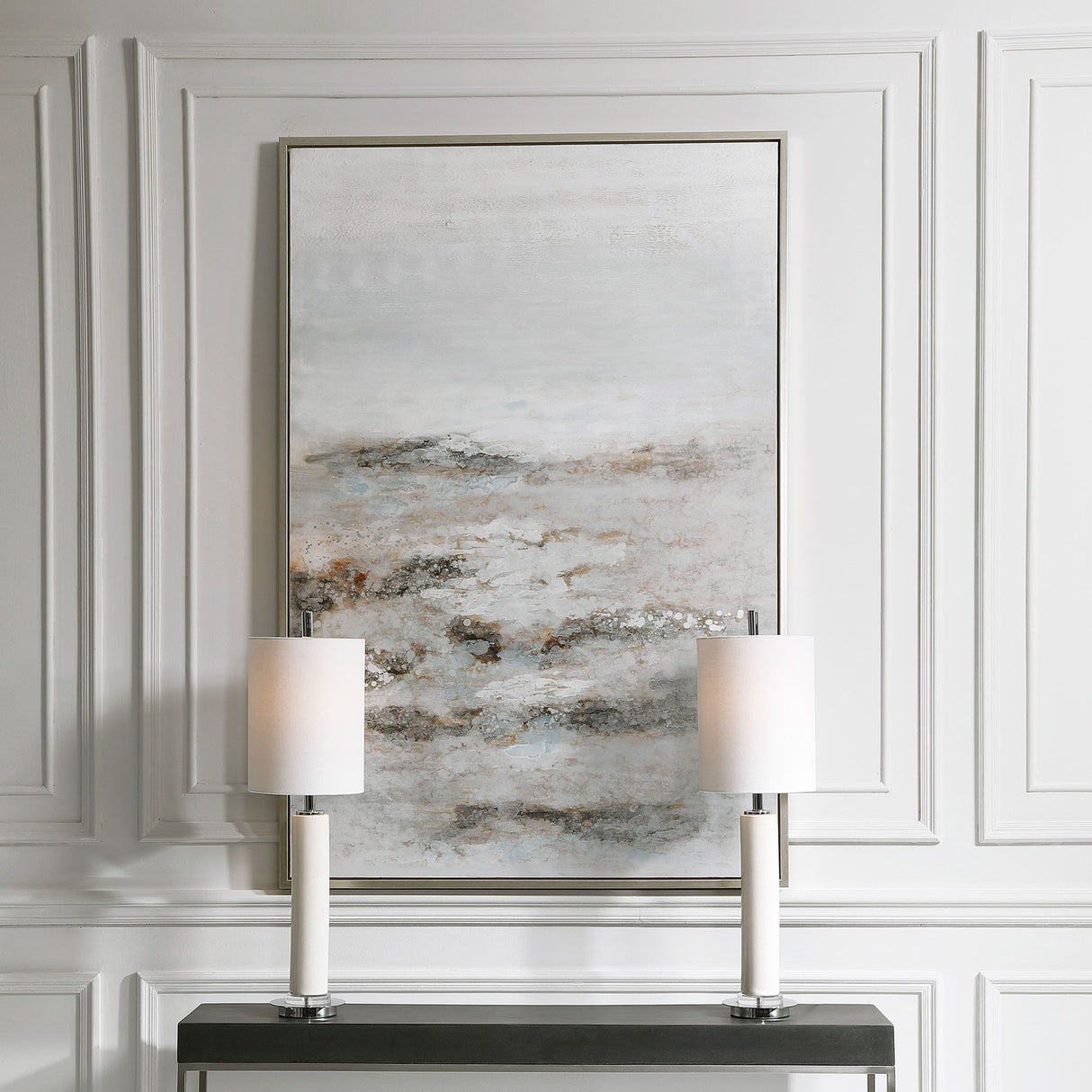 Open Plain - Abstract Art - Blue