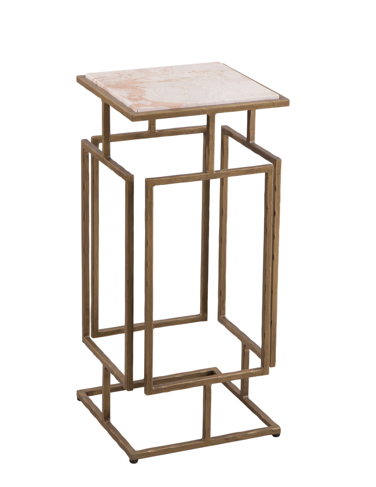 Audrey - Accent Table - Antique Brass / Italian Marble