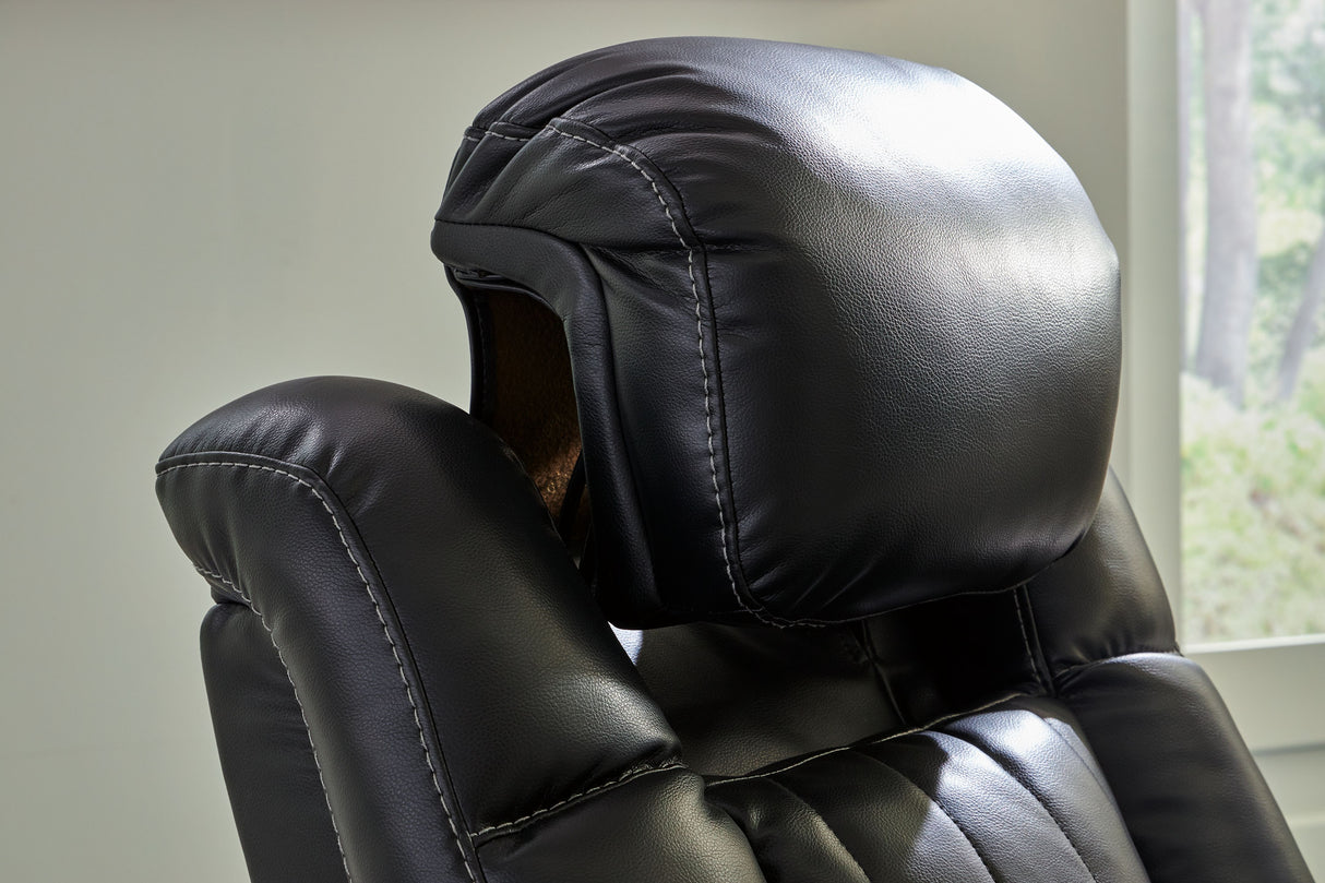 Caveman Den - Power Reclining Sofa With Adj Headrest - Midnight