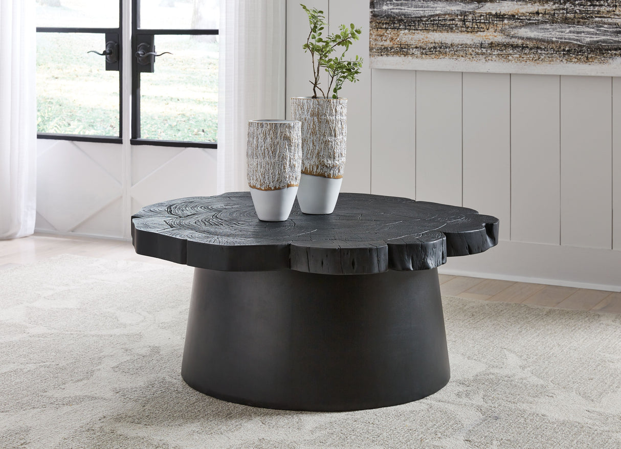 Wimbell - Round Cocktail Table - Black