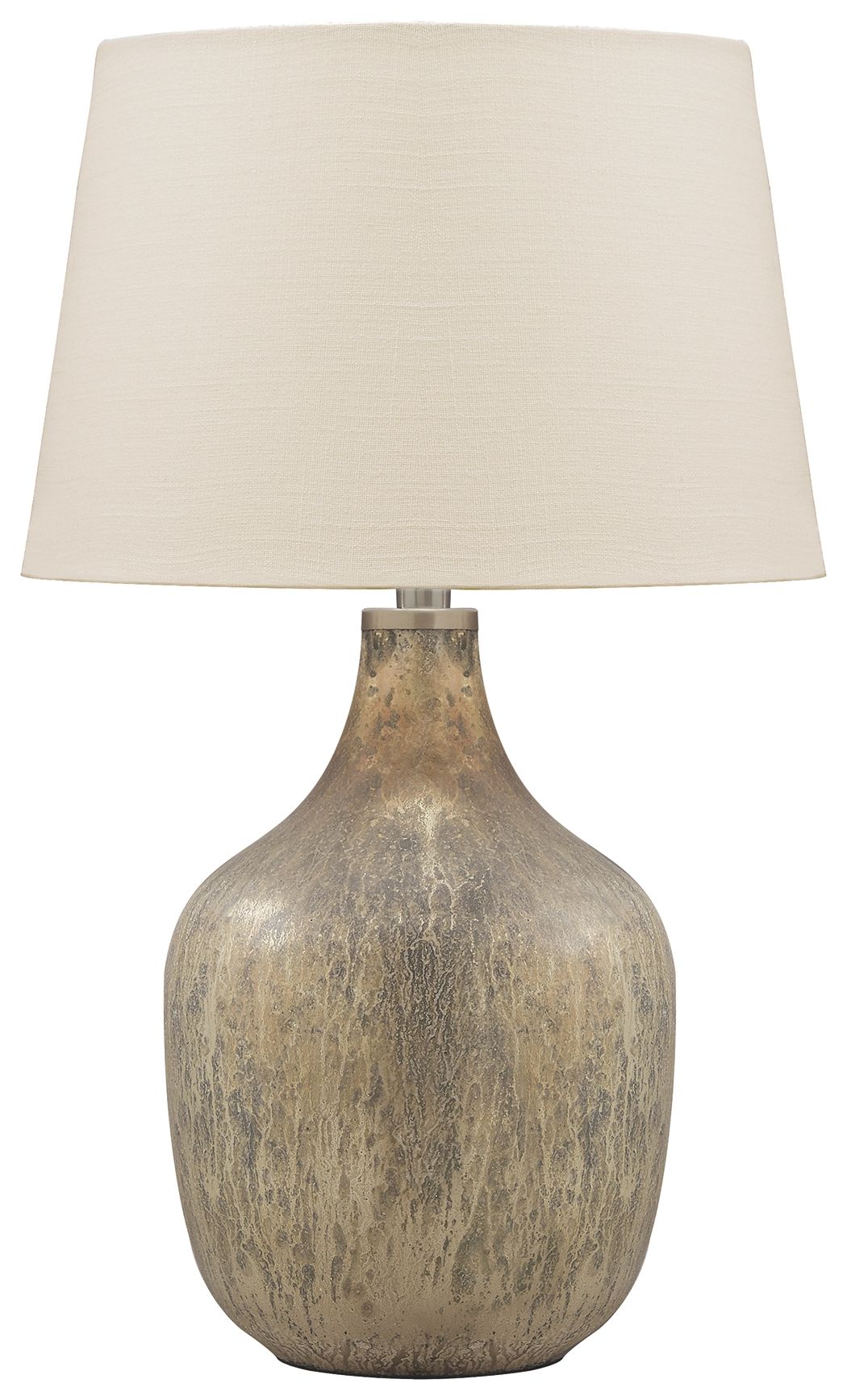 Mari - Glass Table Lamp - Gray / Gold Finish