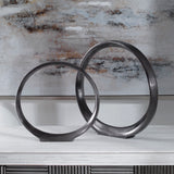 Orbits - Ring Sculptures, Set Of 2 - Black