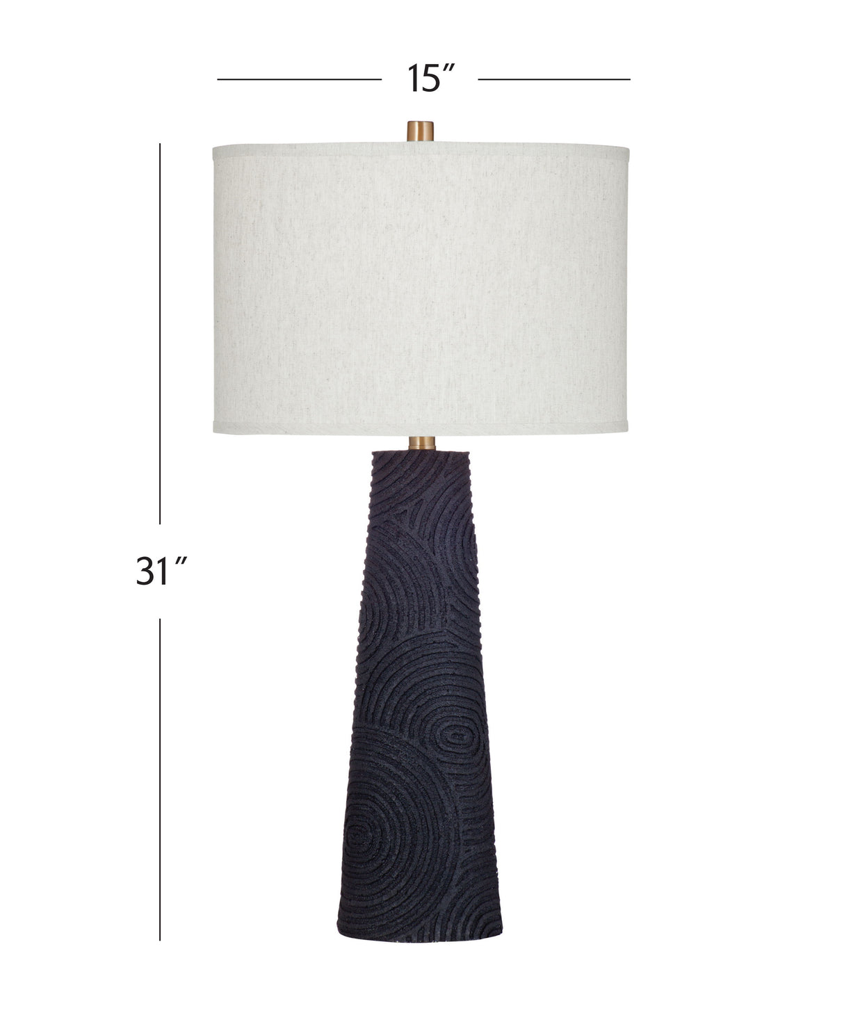 Merrick - Table Lamp - Black / White