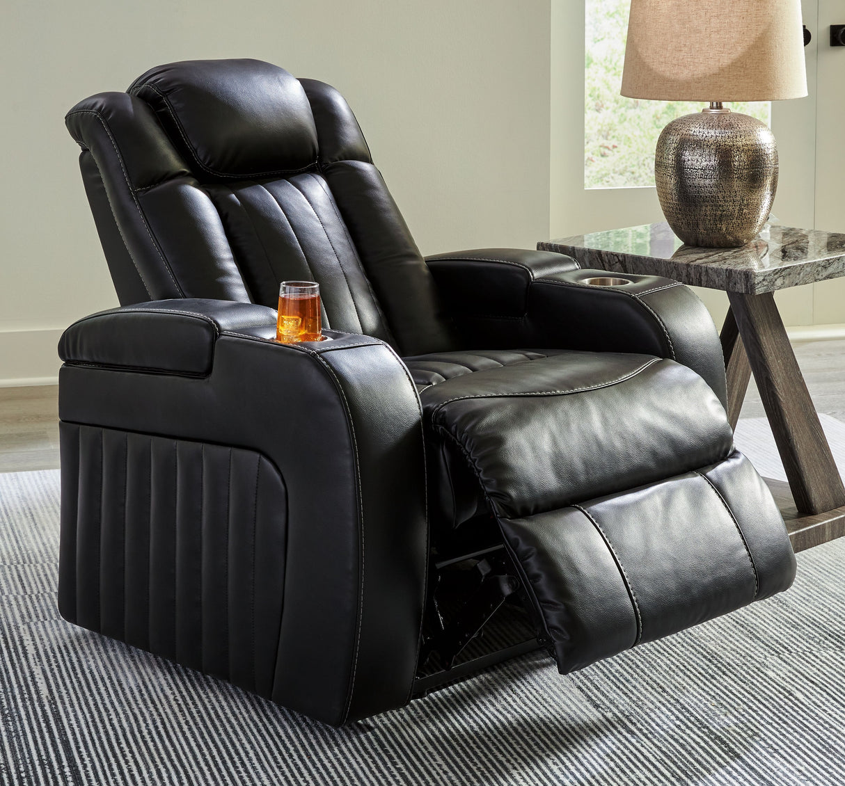 Caveman Den - Power Recliner/ Adj Headrest - Midnight
